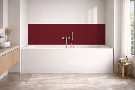 Badrückwand Einfarbig RAL 3004 Purpurrot