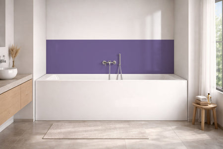 Badrückwand Einfarbig RAL 4005 Blaulila