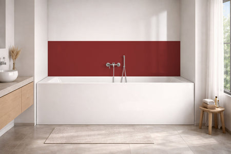 Badrückwand Einfarbig RAL 3011 Braunrot