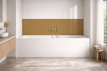 Badrückwand Einfarbig RAL 1011 Braunbeige