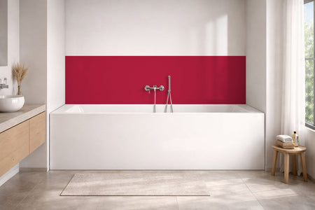 Badewannenverkleidung Einfarbig RAL 3027 Himbeerrot