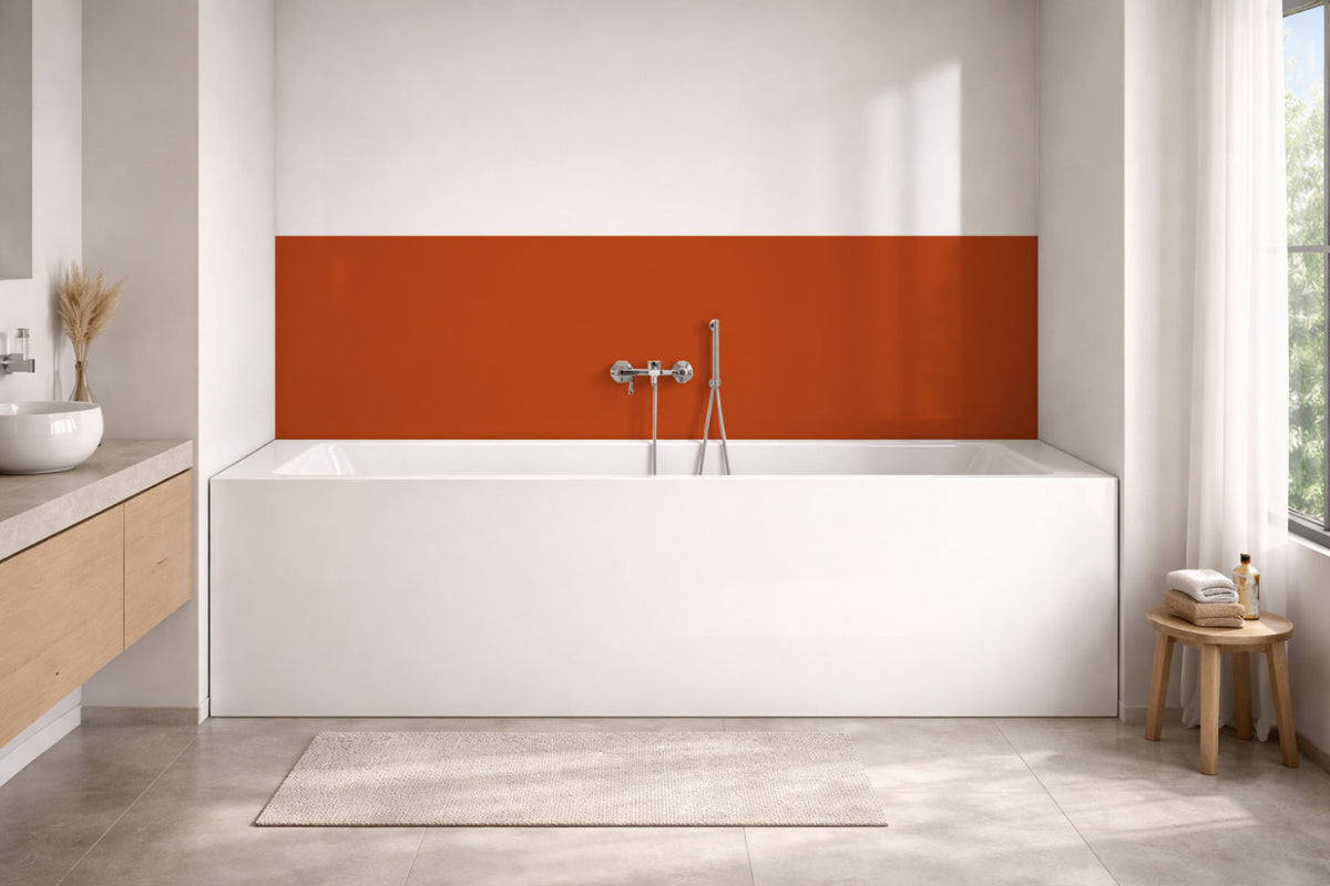 Badewannenverkleidung Einfarbig RAL 2001 Rotorange