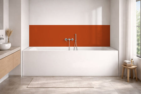 Badewannenverkleidung Einfarbig RAL 2001 Rotorange