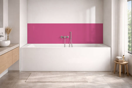 Badrückwand Einfarbig RAL 4010 Telemagenta