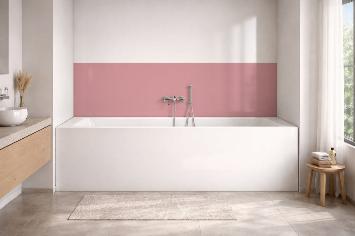 Badrückwand Einfarbig RAL 3014 Altrosa