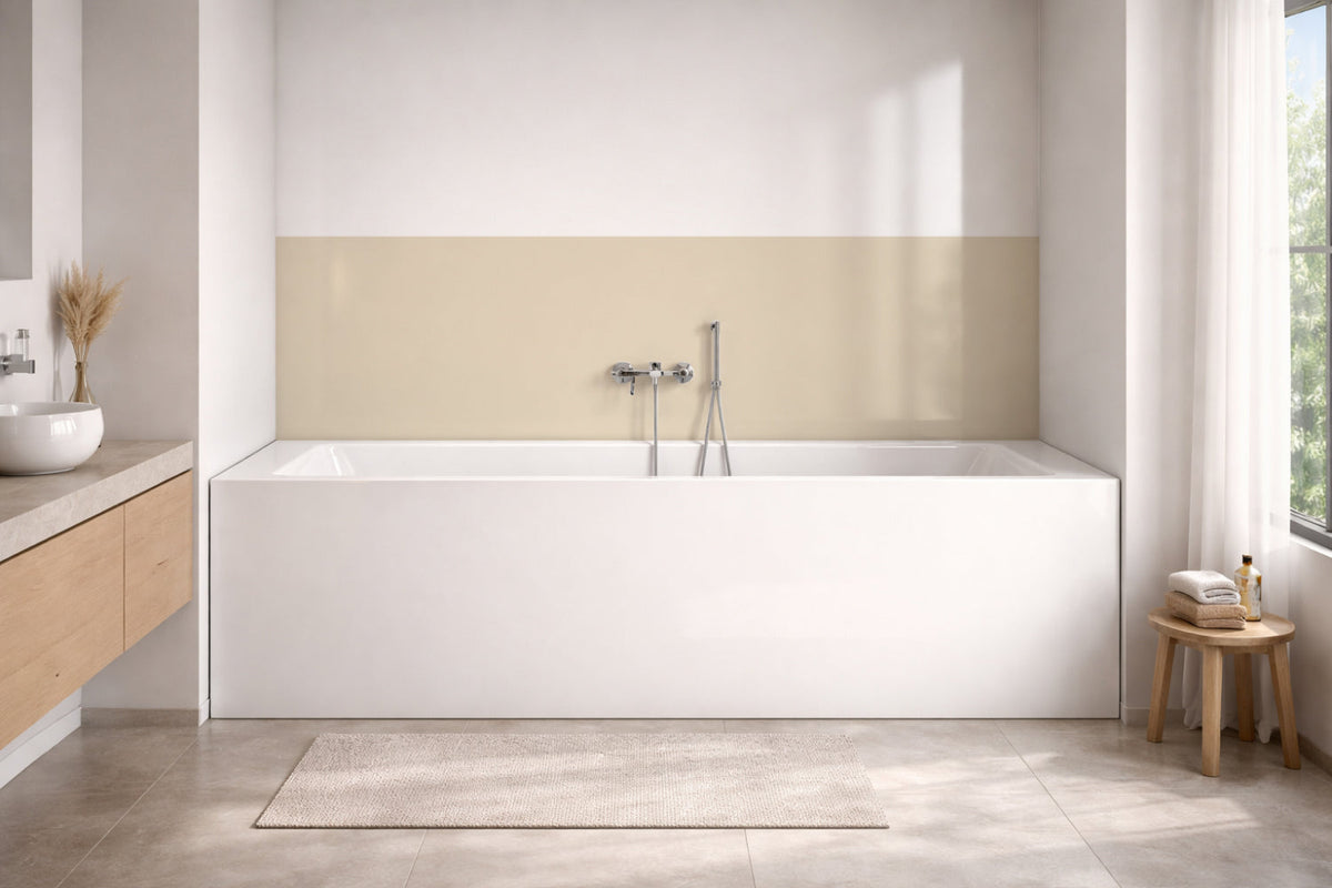 Badewannenverkleidung Einfarbig RAL 1013 Perlweiß