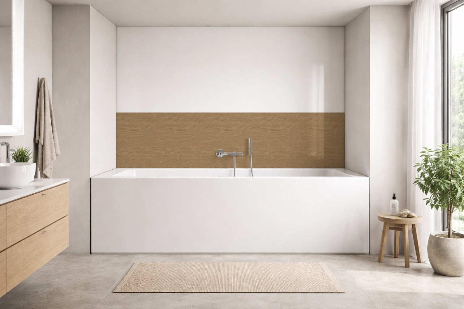 Badewannenverkleidung Holzoptik