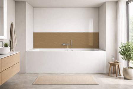 Badrückwand Holzoptik