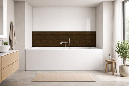 Badrückwand Holzoptik