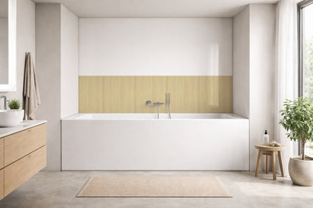 Badrückwand Holzoptik