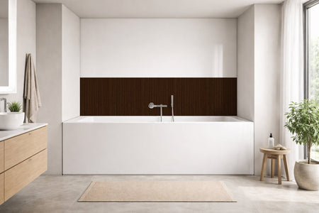Badrückwand Holzoptik