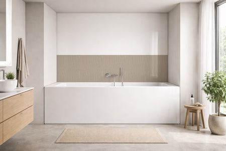 Badrückwand Holzoptik