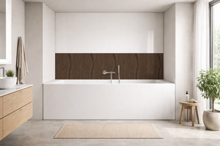 Badrückwand Holzoptik