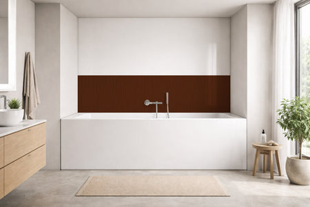 Badrückwand Holzoptik