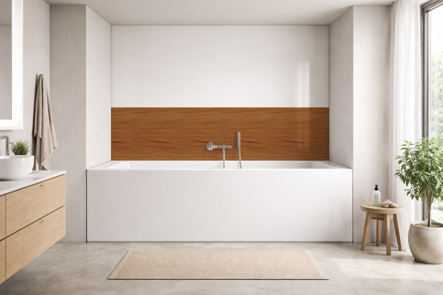 Badewannenverkleidung Holzoptik