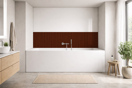 Badrückwand Holzoptik