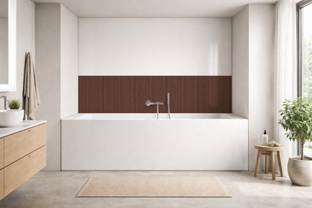 Badrückwand Holzoptik