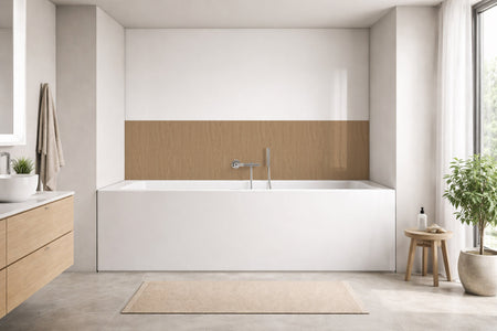 Badrückwand Holzoptik