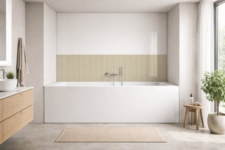 Badrückwand Holzoptik