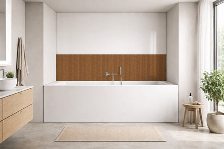 Badrückwand Holzoptik