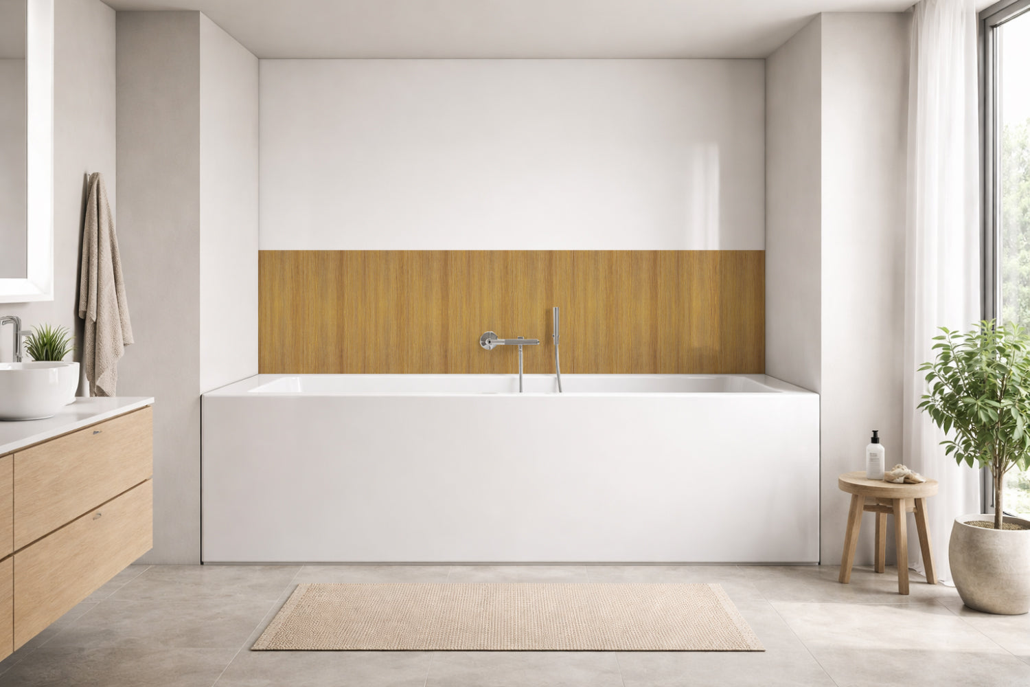 Badewannenverkleidung Holzoptik