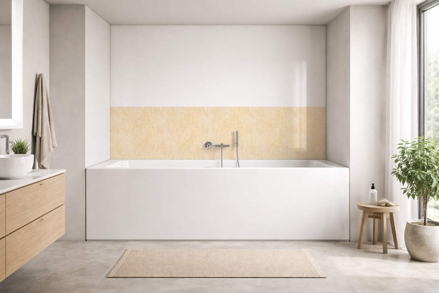 Badewannenverkleidung Holzoptik