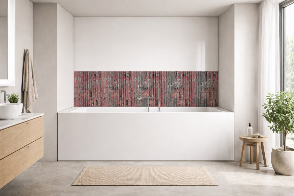 Badrückwand Holzoptik