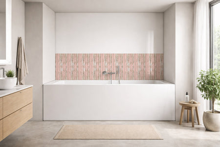 Badrückwand Holzoptik