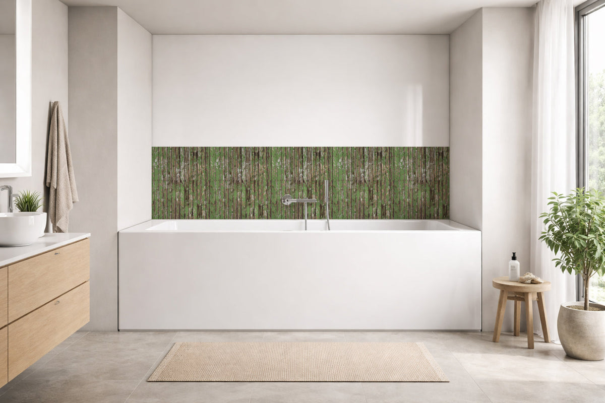 Badrückwand Holzoptik