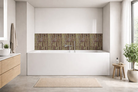 Badrückwand Holzoptik