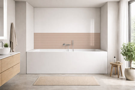Badrückwand Holzoptik