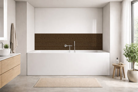 Badrückwand Holzoptik