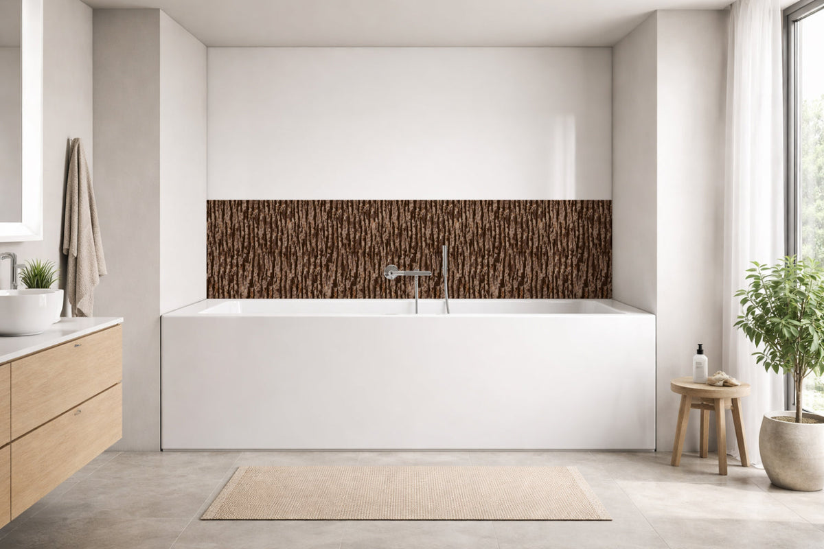 Badrückwand Holzoptik