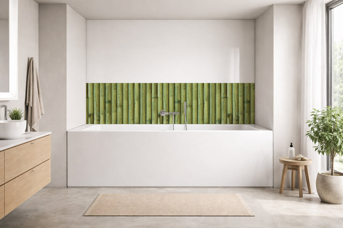 Badrückwand Holzoptik