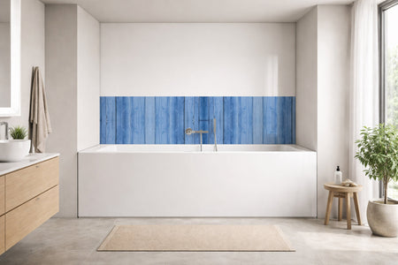 Badrückwand Holzoptik