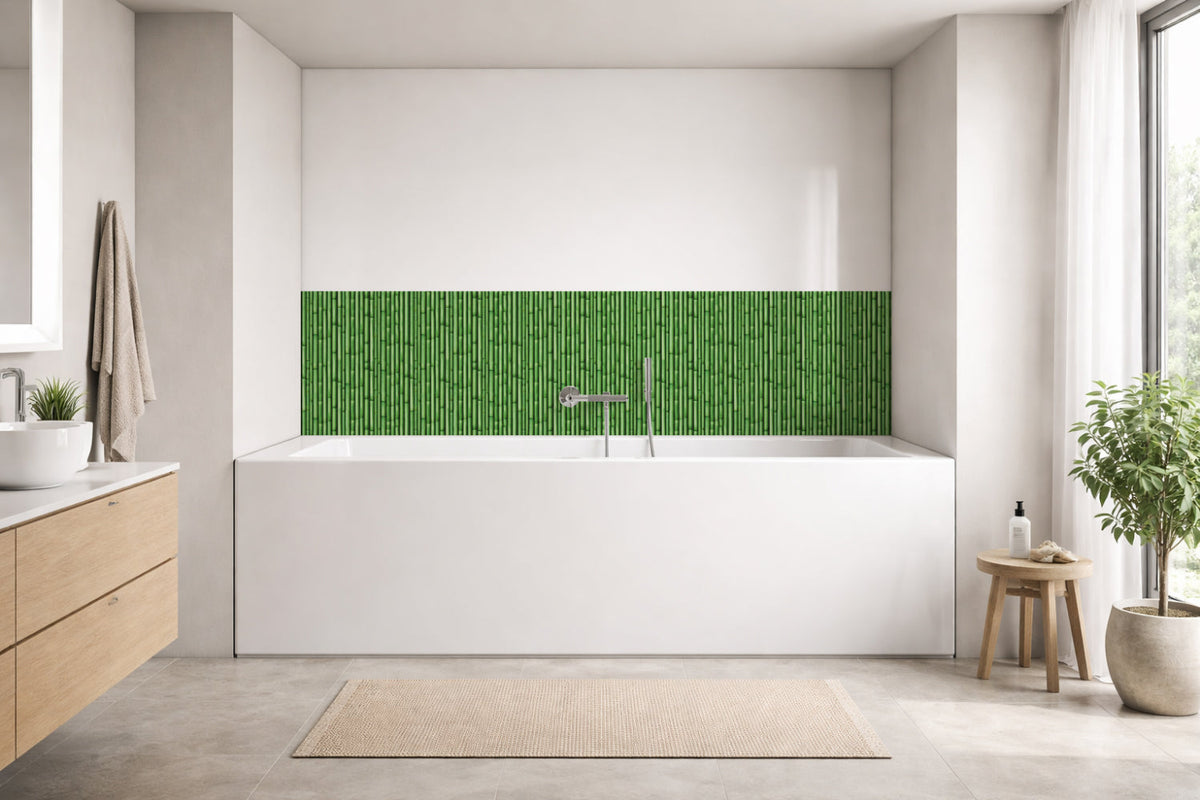 Badrückwand Holzoptik