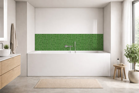 Badrückwand Holzoptik