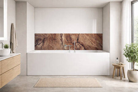 Badrückwand Holzoptik