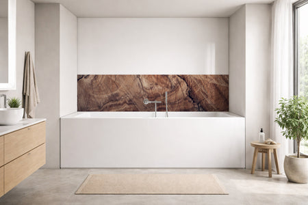 Badrückwand Holzoptik