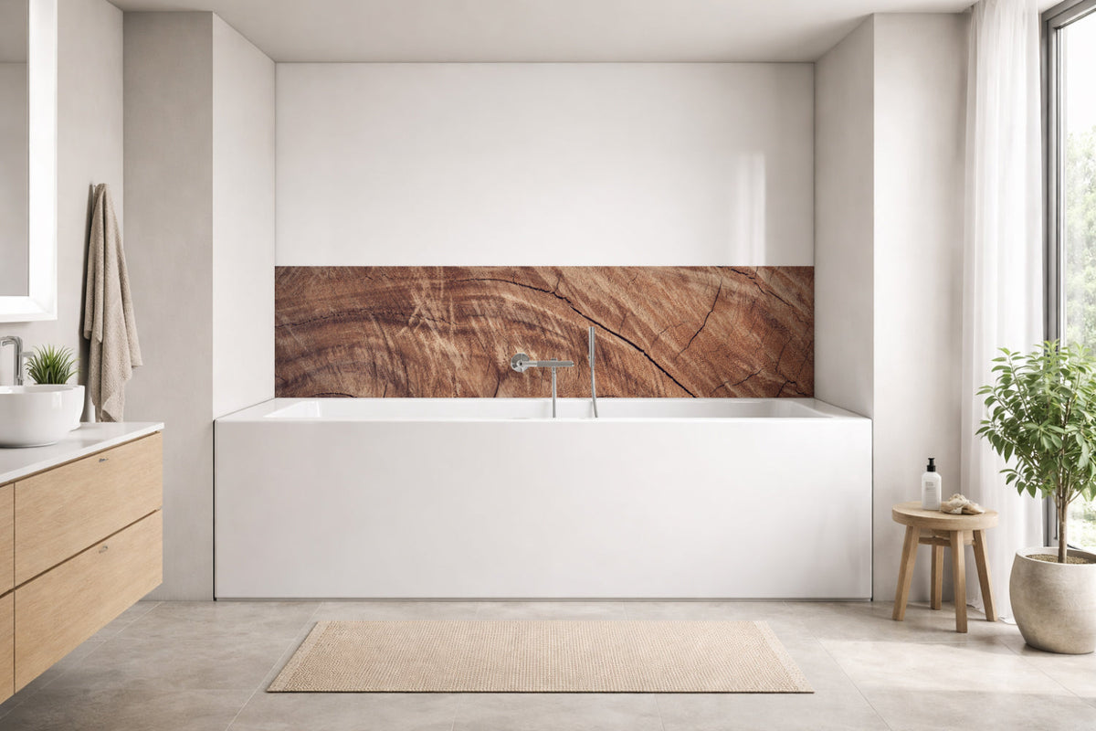 Badrückwand Holzoptik