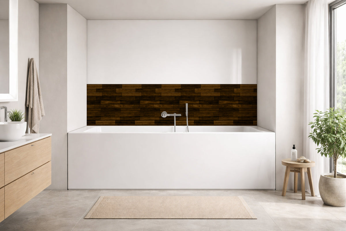 Badrückwand Holzoptik