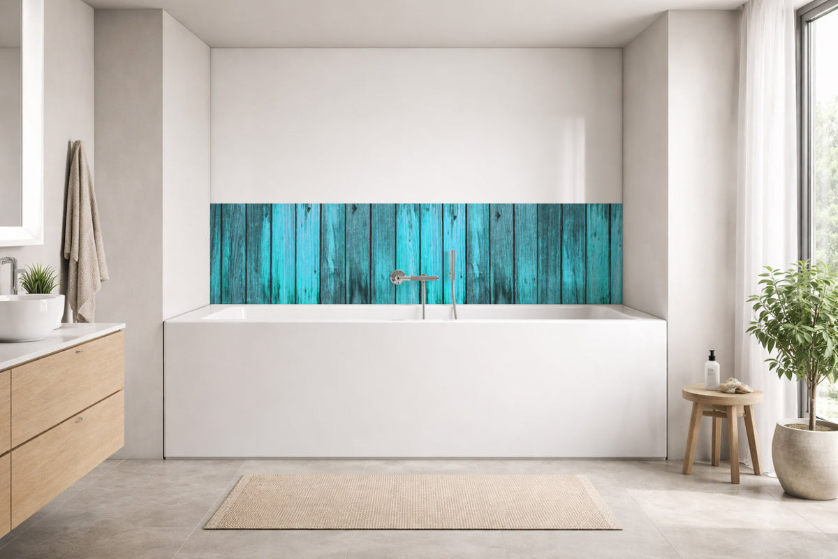 Badrückwand Holzoptik