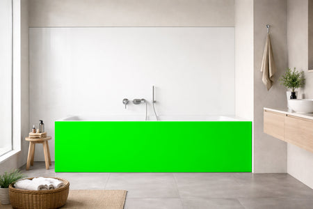 Badrückwand Einfarbig RAL 6038 Leuchtgrün
