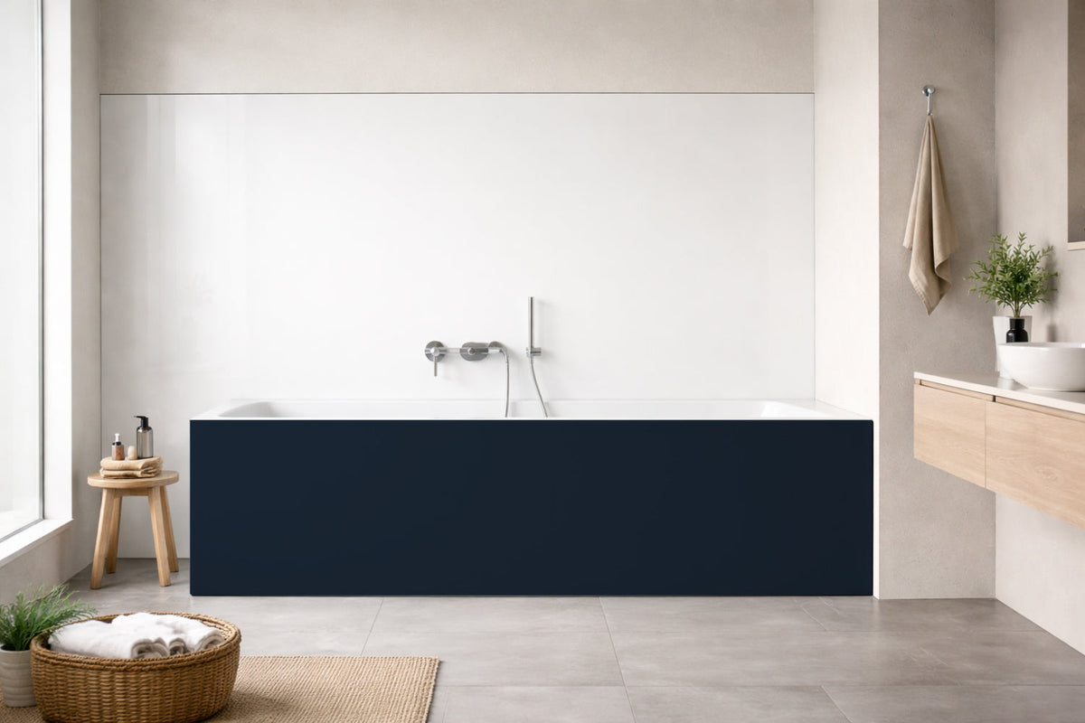 Badrückwand Einfarbig RAL 5011 Stahlblau