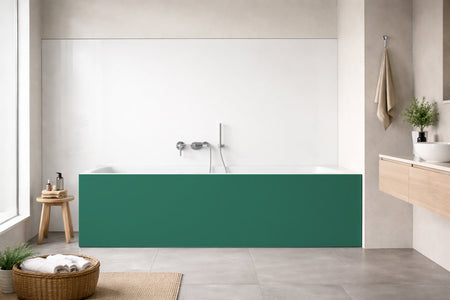 Badrückwand Einfarbig RAL 6000 – Platinagrün
