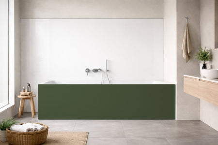 Badrückwand Einfarbig RAL 6003 Olivgrün