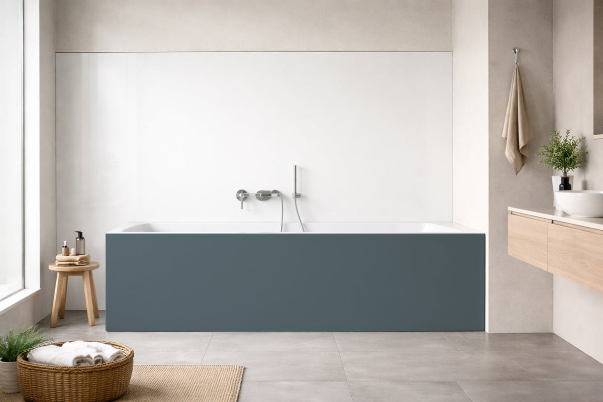 Badrückwand Einfarbig RAL 7031 Blaugrau