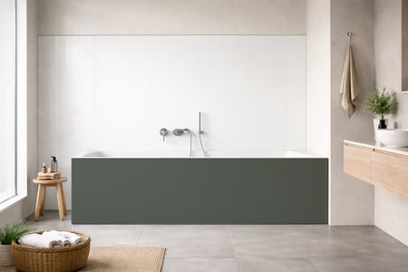 Badrückwand Einfarbig RAL 7009 Grüngrau