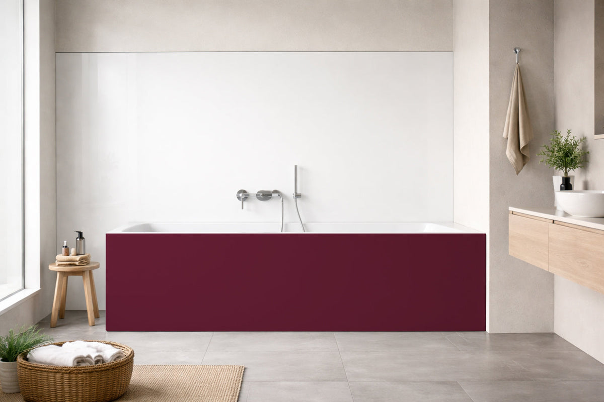Badrückwand Einfarbig RAL 4004 Bordeauxviolett