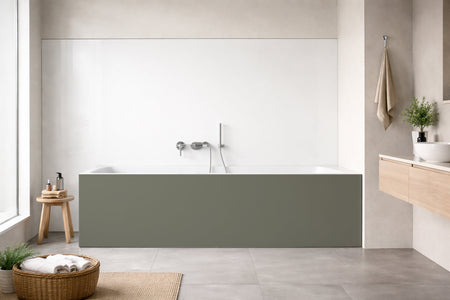 Badrückwand Einfarbig RAL 7003 Moosgrau